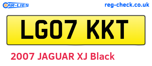 LG07KKT are the vehicle registration plates.