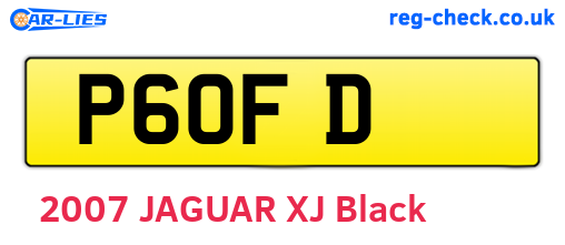 P6OFD are the vehicle registration plates.