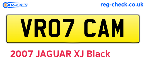 VR07CAM are the vehicle registration plates.
