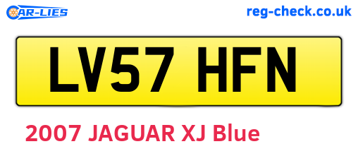 LV57HFN are the vehicle registration plates.