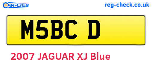 M5BCD are the vehicle registration plates.