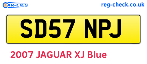 SD57NPJ are the vehicle registration plates.