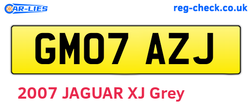 GM07AZJ are the vehicle registration plates.
