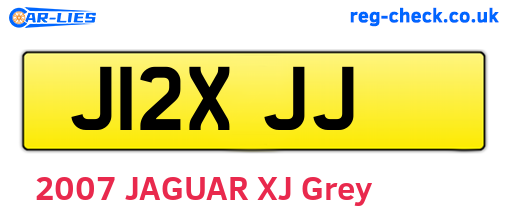 J12XJJ are the vehicle registration plates.