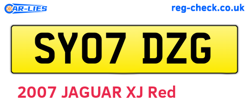 SY07DZG are the vehicle registration plates.