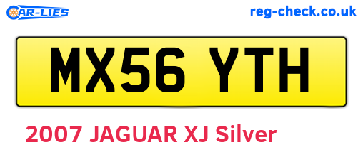 MX56YTH are the vehicle registration plates.