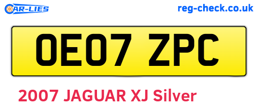 OE07ZPC are the vehicle registration plates.