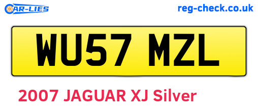 WU57MZL are the vehicle registration plates.