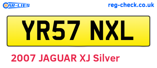 YR57NXL are the vehicle registration plates.