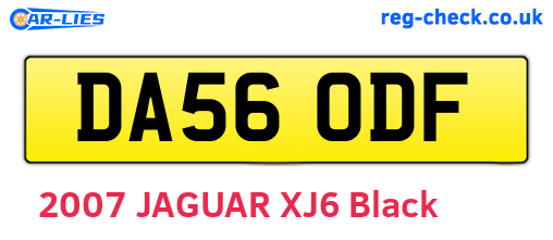 DA56ODF are the vehicle registration plates.