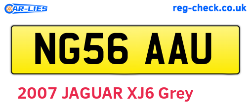 NG56AAU are the vehicle registration plates.