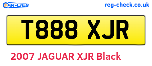 T888XJR are the vehicle registration plates.