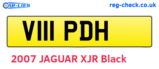 V111PDH are the vehicle registration plates.