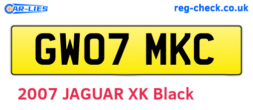 GW07MKC are the vehicle registration plates.