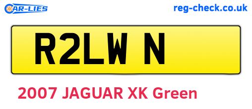 R2LWN are the vehicle registration plates.