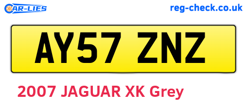 AY57ZNZ are the vehicle registration plates.