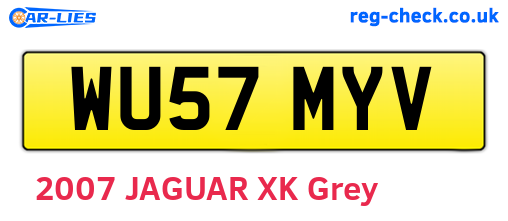 WU57MYV are the vehicle registration plates.