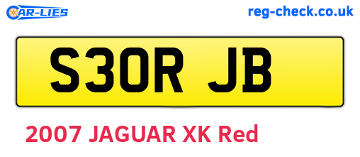 S30RJB are the vehicle registration plates.