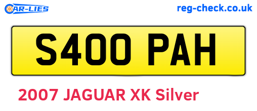 S400PAH are the vehicle registration plates.