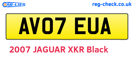 AV07EUA are the vehicle registration plates.