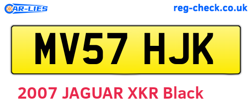 MV57HJK are the vehicle registration plates.