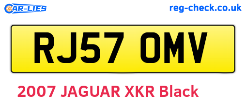 RJ57OMV are the vehicle registration plates.