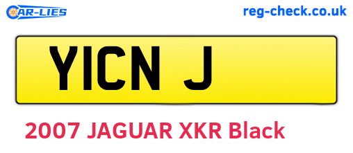 Y1CNJ are the vehicle registration plates.