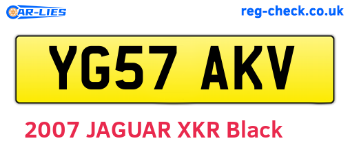 YG57AKV are the vehicle registration plates.