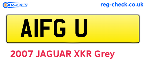 A1FGU are the vehicle registration plates.