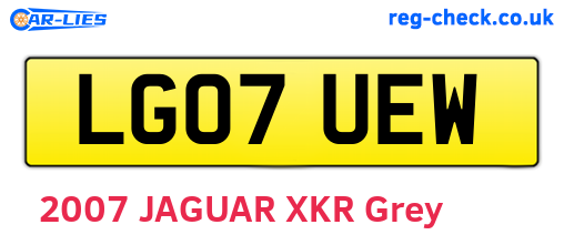 LG07UEW are the vehicle registration plates.