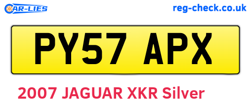 PY57APX are the vehicle registration plates.