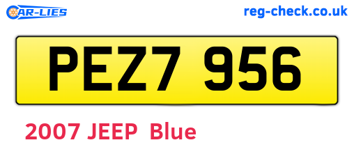 PEZ7956 are the vehicle registration plates.