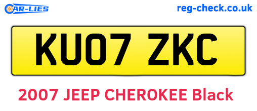 KU07ZKC are the vehicle registration plates.