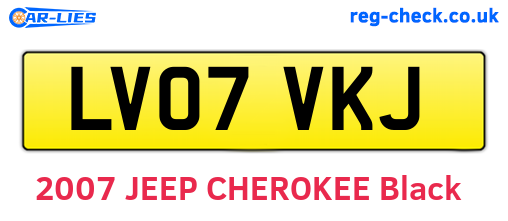 LV07VKJ are the vehicle registration plates.