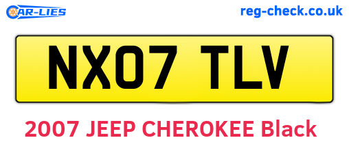 NX07TLV are the vehicle registration plates.