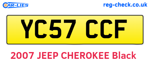 YC57CCF are the vehicle registration plates.