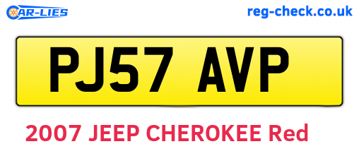 PJ57AVP are the vehicle registration plates.