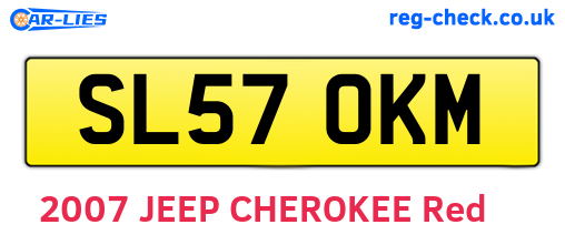 SL57OKM are the vehicle registration plates.