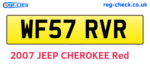 WF57RVR are the vehicle registration plates.