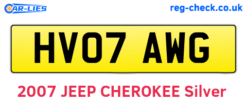 HV07AWG are the vehicle registration plates.