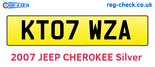 KT07WZA are the vehicle registration plates.