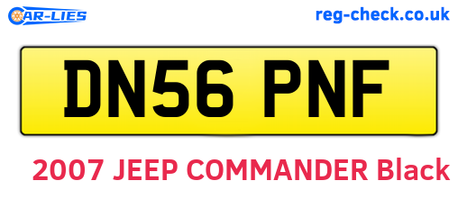 DN56PNF are the vehicle registration plates.