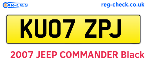 KU07ZPJ are the vehicle registration plates.