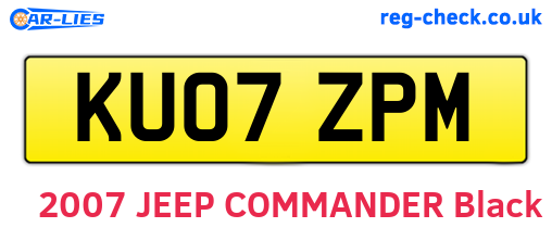 KU07ZPM are the vehicle registration plates.