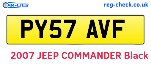 PY57AVF are the vehicle registration plates.