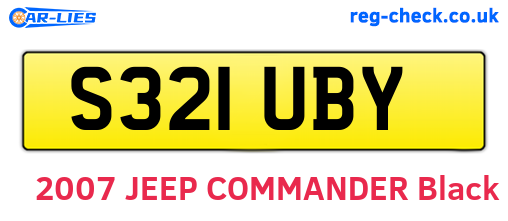S321UBY are the vehicle registration plates.