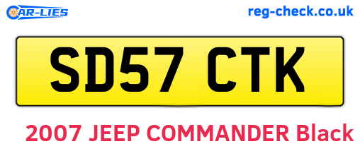 SD57CTK are the vehicle registration plates.