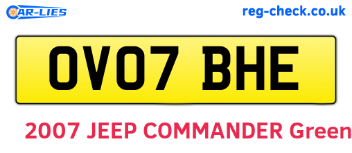 OV07BHE are the vehicle registration plates.