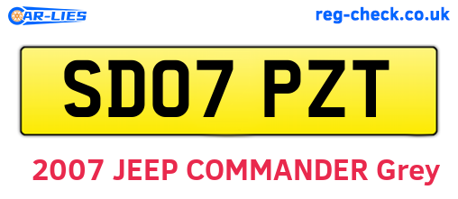 SD07PZT are the vehicle registration plates.