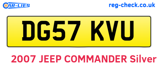 DG57KVU are the vehicle registration plates.
